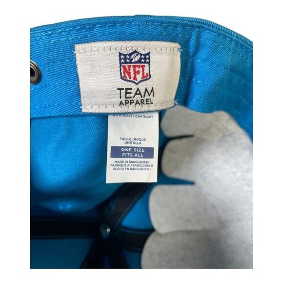 NWT NFL Apparel Carolina Panthers Football Adjustable Blue Hat OSFA - Picture 6 of 7